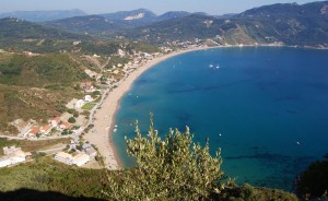 3 Kilometer Sandstrand in Agios Georgios