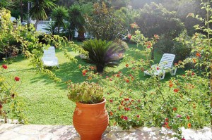 Gartenbereich Haus Miltiades auf Korfu